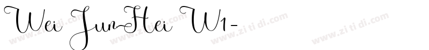 Wei JunHei W1字体转换